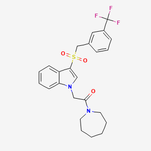 1-(AZEPAN-1-YL)-2-(3-{[3-(TRIFLUOROMETHYL)PHENYL]METHANESULFONYL}-1H-INDOL-1-YL)ETHAN-1-ONE