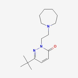 molecular formula C16H27N3O B2683573 2-[2-(氮杂庚烷-1-基)乙基]-6-叔丁基-2,3-二氢吡啶-3-酮 CAS No. 2199604-23-2