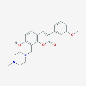 molecular formula C22H24N2O4 B2683577 7-hydroxy-3-(3-methoxyphenyl)-8-((4-methylpiperazin-1-yl)methyl)-2H-chromen-2-one CAS No. 952001-16-0