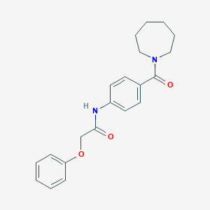 molecular formula C21H24N2O3 B268359 N-[4-(1-azepanylcarbonyl)phenyl]-2-phenoxyacetamide 