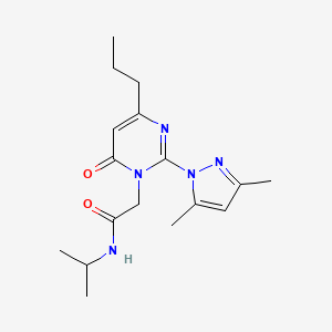 2-(2-(3,5-dimethyl-1H-pyrazol-1-yl)-6-oxo-4-propylpyrimidin-1(6H)-yl)-N-isopropylacetamide