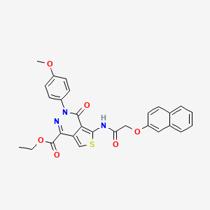 Ethyl 3-(4-methoxyphenyl)-5-[(2-naphthalen-2-yloxyacetyl)amino]-4-oxothieno[3,4-d]pyridazine-1-carboxylate