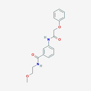 molecular formula C18H20N2O4 B268361 N-(2-methoxyethyl)-3-[(phenoxyacetyl)amino]benzamide 