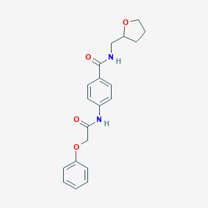 molecular formula C20H22N2O4 B268362 4-[(phenoxyacetyl)amino]-N-(tetrahydro-2-furanylmethyl)benzamide 