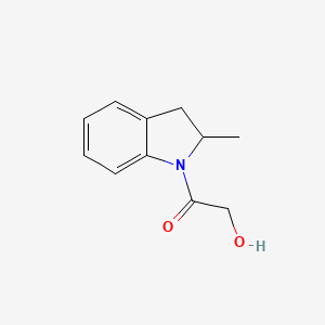 molecular formula C11H13NO2 B2683627 2-hydroxy-1-(2-methyl-2,3-dihydro-1H-indol-1-yl)ethan-1-one CAS No. 73251-23-7