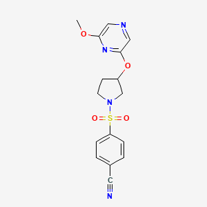 4-((3-((6-Methoxypyrazin-2-yl)oxy)pyrrolidin-1-yl)sulfonyl)benzonitrile