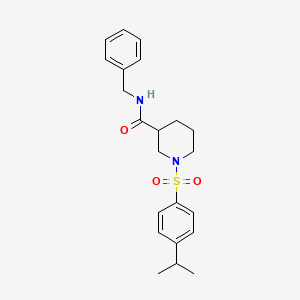 molecular formula C22H28N2O3S B2683647 N-benzyl-1-((4-isopropylphenyl)sulfonyl)piperidine-3-carboxamide CAS No. 1794742-14-5