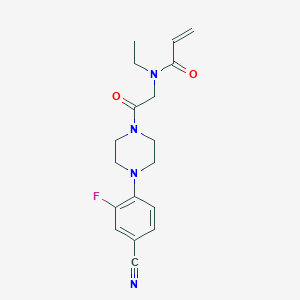 N-[2-[4-(4-Cyano-2-fluorophenyl)piperazin-1-yl]-2-oxoethyl]-N-ethylprop-2-enamide