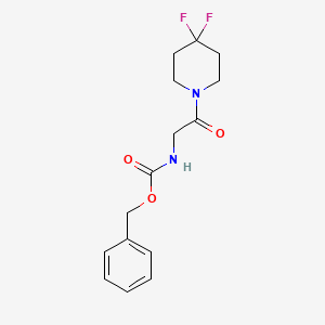 molecular formula C15H18F2N2O3 B2683651 BEnzyl N-[2-(4,4-difluoropiperidin-1-yl)-2-oxoethyl]carbamate CAS No. 2288710-62-1