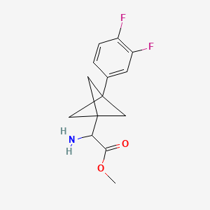 Methyl 2-amino-2-[3-(3,4-difluorophenyl)-1-bicyclo[1.1.1]pentanyl]acetate