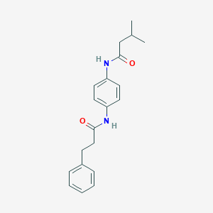 3-methyl-N-{4-[(3-phenylpropanoyl)amino]phenyl}butanamide