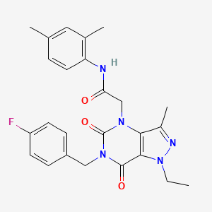 N-(2,4-dimethylphenyl)-2-(1-ethyl-6-(4-fluorobenzyl)-3-methyl-5,7-dioxo-6,7-dihydro-1H-pyrazolo[4,3-d]pyrimidin-4(5H)-yl)acetamide