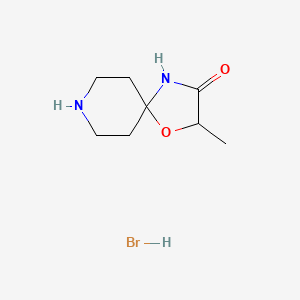 molecular formula C8H15BrN2O2 B2683677 2-Methyl-1-oxa-4,8-diazaspiro[4.5]decan-3-one;hydrobromide CAS No. 50707-79-4