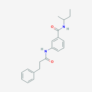 molecular formula C20H24N2O2 B268368 N-(sec-butyl)-3-[(3-phenylpropanoyl)amino]benzamide 