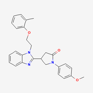 1-(4-methoxyphenyl)-4-(1-(2-(o-tolyloxy)ethyl)-1H-benzo[d]imidazol-2-yl)pyrrolidin-2-one