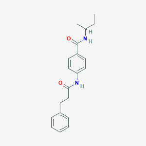 molecular formula C20H24N2O2 B268371 N-(sec-butyl)-4-[(3-phenylpropanoyl)amino]benzamide 