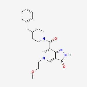molecular formula C22H26N4O3 B2683713 7-(4-benzylpiperidine-1-carbonyl)-5-(2-methoxyethyl)-2H-pyrazolo[4,3-c]pyridin-3(5H)-one CAS No. 1207046-33-0