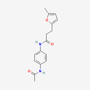 molecular formula C16H18N2O3 B2683715 N-(4-乙酰氨基苯基)-3-(5-甲基呋喃-2-基)丙酰胺 CAS No. 868153-73-5