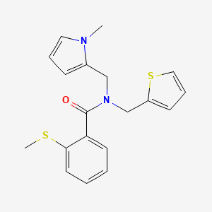 molecular formula C19H20N2OS2 B2683717 N-((1-methyl-1H-pyrrol-2-yl)methyl)-2-(methylthio)-N-(thiophen-2-ylmethyl)benzamide CAS No. 1251573-22-4