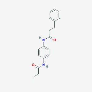 N-{4-[(3-phenylpropanoyl)amino]phenyl}butanamide