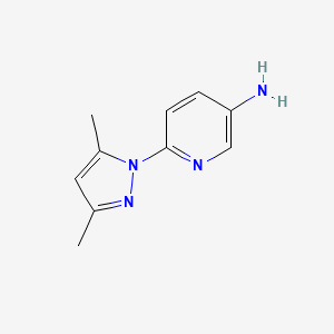 molecular formula C10H12N4 B2683722 6-(3,5-dimethyl-1H-pyrazol-1-yl)pyridin-3-amine CAS No. 1006464-86-3