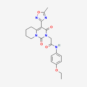 molecular formula C21H23N5O5 B2683724 N-(4-ethoxyphenyl)-2-[4-(5-methyl-1,2,4-oxadiazol-3-yl)-1,3-dioxo-5,6,7,8-tetrahydro-1H-pyrido[1,2-c]pyrimidin-2(3H)-yl]acetamide CAS No. 1775407-05-0