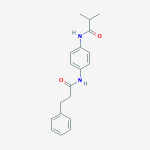 2-methyl-N-{4-[(3-phenylpropanoyl)amino]phenyl}propanamide