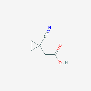 molecular formula C6H7NO2 B2683732 2-(1-Cyanocyclopropyl)acetic acid CAS No. 1803588-23-9