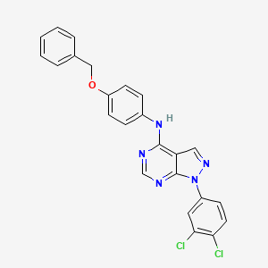 molecular formula C24H17Cl2N5O B2683738 N-(4-(苄氧基)苯基)-1-(3,4-二氯苯基)-1H-吡唑并[3,4-d]嘧啶-4-胺 CAS No. 890897-54-8