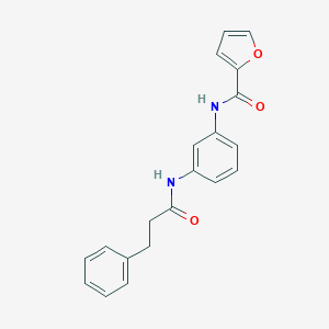 molecular formula C20H18N2O3 B268374 N-{3-[(3-phenylpropanoyl)amino]phenyl}-2-furamide 