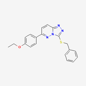 molecular formula C20H18N4OS B2683748 3-(Benzylthio)-6-(4-ethoxyphenyl)-[1,2,4]triazolo[4,3-b]pyridazine CAS No. 941890-13-7