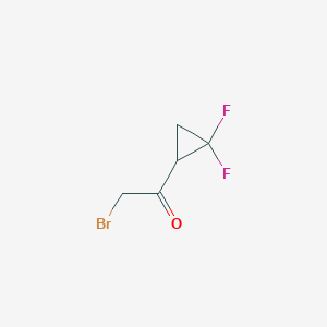 molecular formula C5H5BrF2O B2683750 2-Bromo-1-(2,2-difluorocyclopropyl)ethan-1-one CAS No. 1185439-92-2