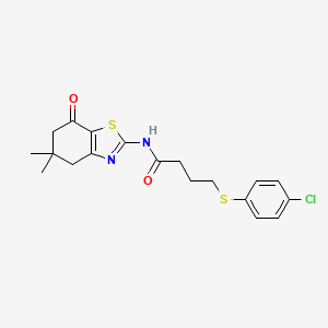 4-((4-chlorophenyl)thio)-N-(5,5-dimethyl-7-oxo-4,5,6,7-tetrahydrobenzo[d]thiazol-2-yl)butanamide