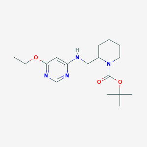 molecular formula C17H28N4O3 B2683775 tert-Butyl 2-(((6-ethoxypyrimidin-4-yl)amino)methyl)piperidine-1-carboxylate CAS No. 1353953-34-0
