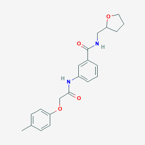 molecular formula C21H24N2O4 B268379 3-{[(4-methylphenoxy)acetyl]amino}-N-(tetrahydro-2-furanylmethyl)benzamide 