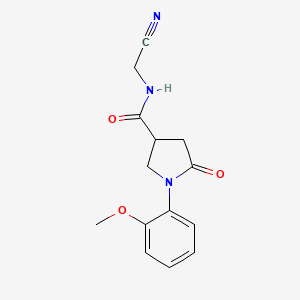 molecular formula C14H15N3O3 B2683791 N-(cyanomethyl)-1-(2-methoxyphenyl)-5-oxopyrrolidine-3-carboxamide CAS No. 1252420-31-7