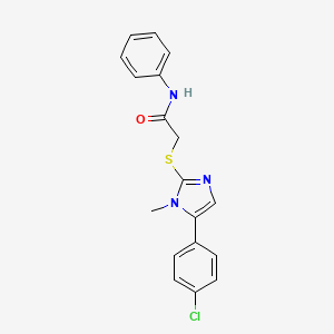 2-((5-(4-chlorophenyl)-1-methyl-1H-imidazol-2-yl)thio)-N-phenylacetamide