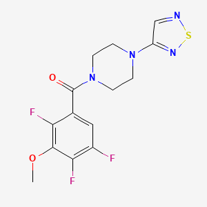 molecular formula C14H13F3N4O2S B2683797 1-(1,2,5-Thiadiazol-3-yl)-4-(2,4,5-trifluoro-3-methoxybenzoyl)piperazine CAS No. 2097892-79-8