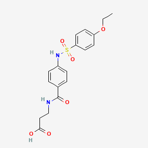 molecular formula C18H20N2O6S B2683801 3-{[4-(4-Ethoxybenzenesulfonamido)phenyl]formamido}propanoic acid CAS No. 796065-15-1