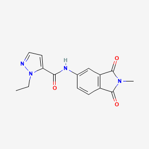 molecular formula C15H14N4O3 B2683803 1-ethyl-N-(2-methyl-1,3-dioxoisoindolin-5-yl)-1H-pyrazole-5-carboxamide CAS No. 1170882-19-5