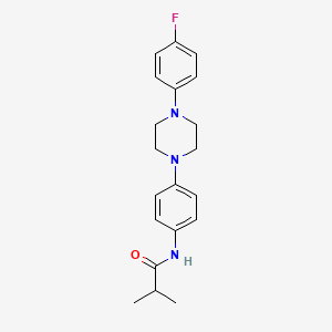 molecular formula C20H24FN3O B2683807 N-{4-[4-(4-fluorophenyl)piperazino]phenyl}-2-methylpropanamide CAS No. 303151-21-5