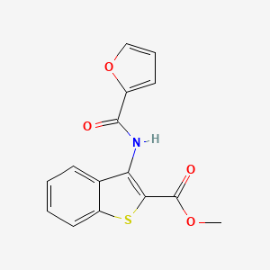 molecular formula C15H11NO4S B2683813 Methyl 3-(furan-2-carboxamido)benzo[b]thiophene-2-carboxylate CAS No. 477490-35-0