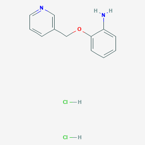 molecular formula C12H14Cl2N2O B2683817 2-(Pyridin-3-ylmethoxy)aniline dihydrochloride CAS No. 105326-60-1; 202288-73-1