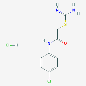 2-(carbamimidoylsulfanyl)-N-(4-chlorophenyl)acetamide hydrochloride