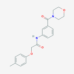 molecular formula C20H22N2O4 B268382 2-(4-methylphenoxy)-N-[3-(4-morpholinylcarbonyl)phenyl]acetamide 