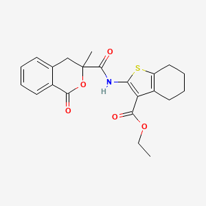 ethyl 2-{[(3-methyl-1-oxo-3,4-dihydro-1H-isochromen-3-yl)carbonyl]amino}-4,5,6,7-tetrahydro-1-benzothiophene-3-carboxylate
