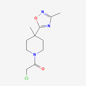 2-Chloro-1-[4-methyl-4-(3-methyl-1,2,4-oxadiazol-5-yl)piperidin-1-yl]ethanone