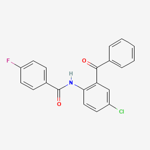 molecular formula C20H13ClFNO2 B2683828 N-(2-benzoyl-4-chlorophenyl)-4-fluorobenzamide CAS No. 157488-12-5