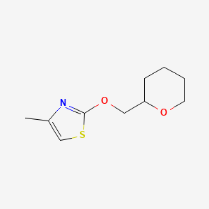 molecular formula C10H15NO2S B2683829 4-Methyl-2-[(oxan-2-yl)methoxy]-1,3-thiazole CAS No. 2175978-52-4