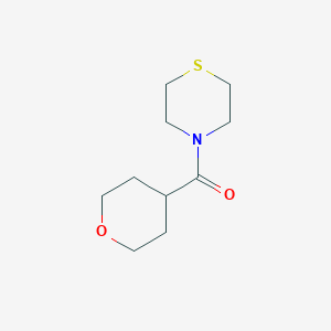 molecular formula C10H17NO2S B2683830 4-(Oxane-4-carbonyl)thiomorpholine CAS No. 1258732-00-1
